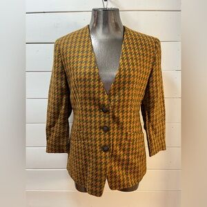 BARRIE PACE LTD. PETITES HOUNDSTOOTH WOOL BLAZER – EST. 6–8